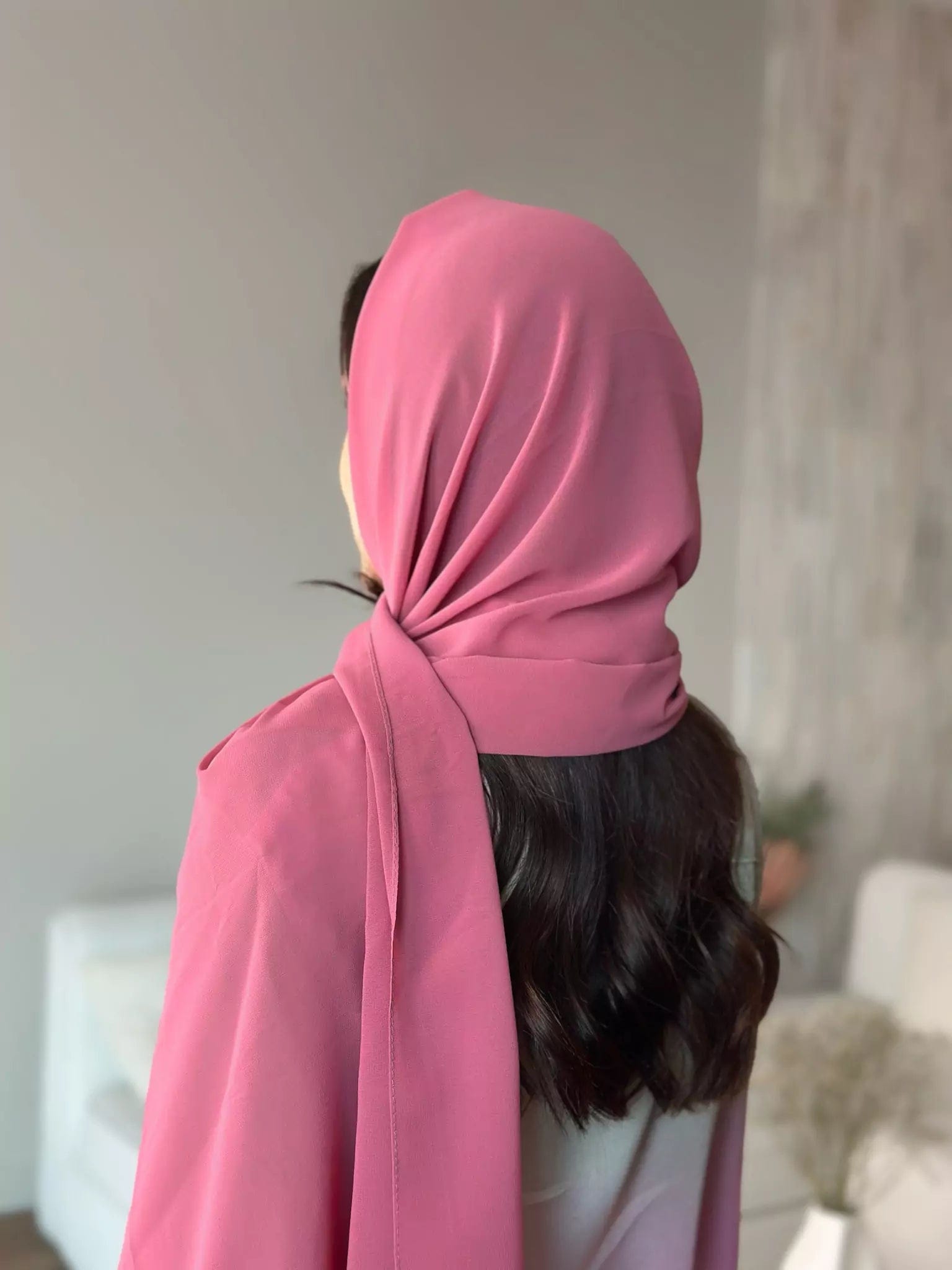 Essential Chiffon Hijab / Stole - Mauve Pink Apparel & Accessories  - Sowears