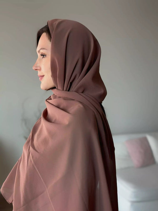 Essential Chiffon Hijab / Stole - Mink Apparel & Accessories  - Sowears