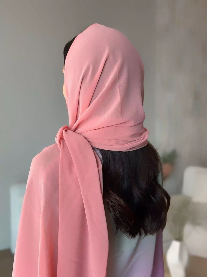 Essential Chiffon Hijab / Stole - Pastel Pink Apparel & Accessories  - Sowears