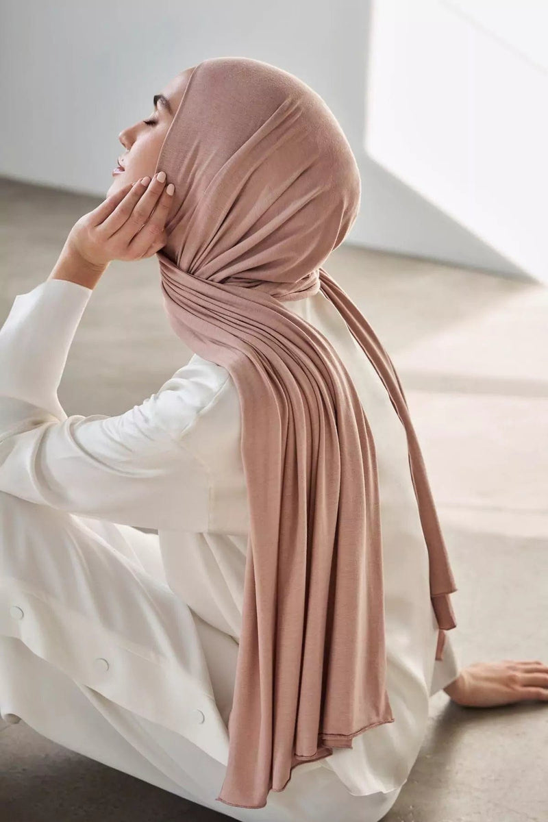 Jersey Hijab - Beige Apparel & Accessories  - Sowears