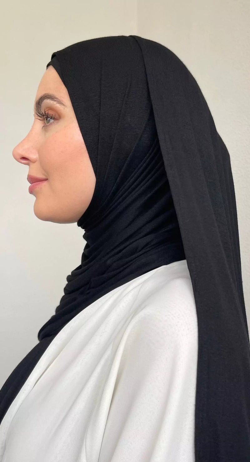 Jersey Hijab - Black Apparel & Accessories  - Sowears