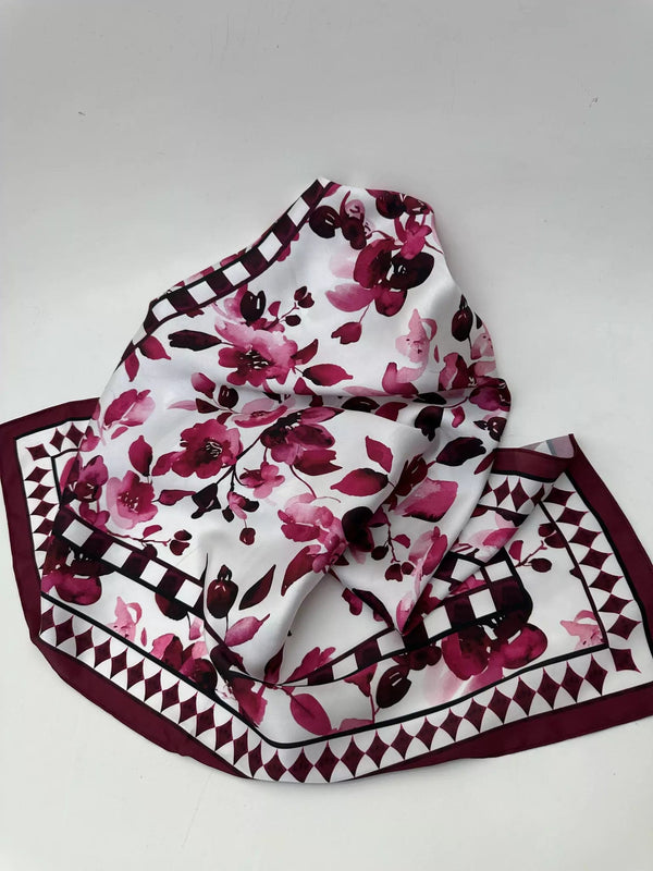 Red Floral Scarf Apparel & Accessories  - Sowears