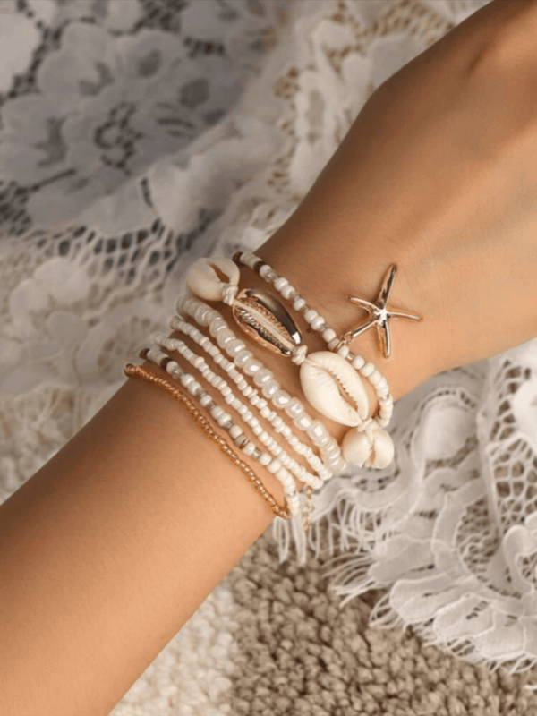 Shell Decor Beaded Bracelet Apparel & Accessories  - Sowears