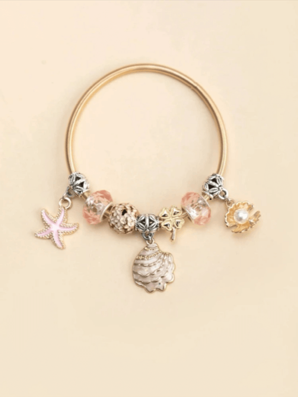 Starfish and Conch Charm Bracelet Apparel & Accessories  - Sowears