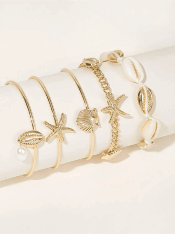 Starfish & Shell Decor Bracelet Apparel & Accessories  - Sowears