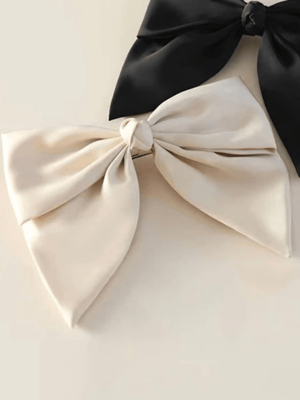 White Silk Hair Bow Apparel & Accessories  - Sowears
