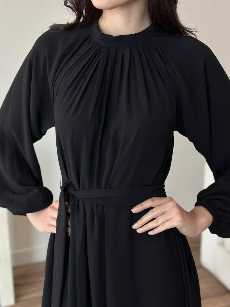 Aria Black Long Dress  - Sowears