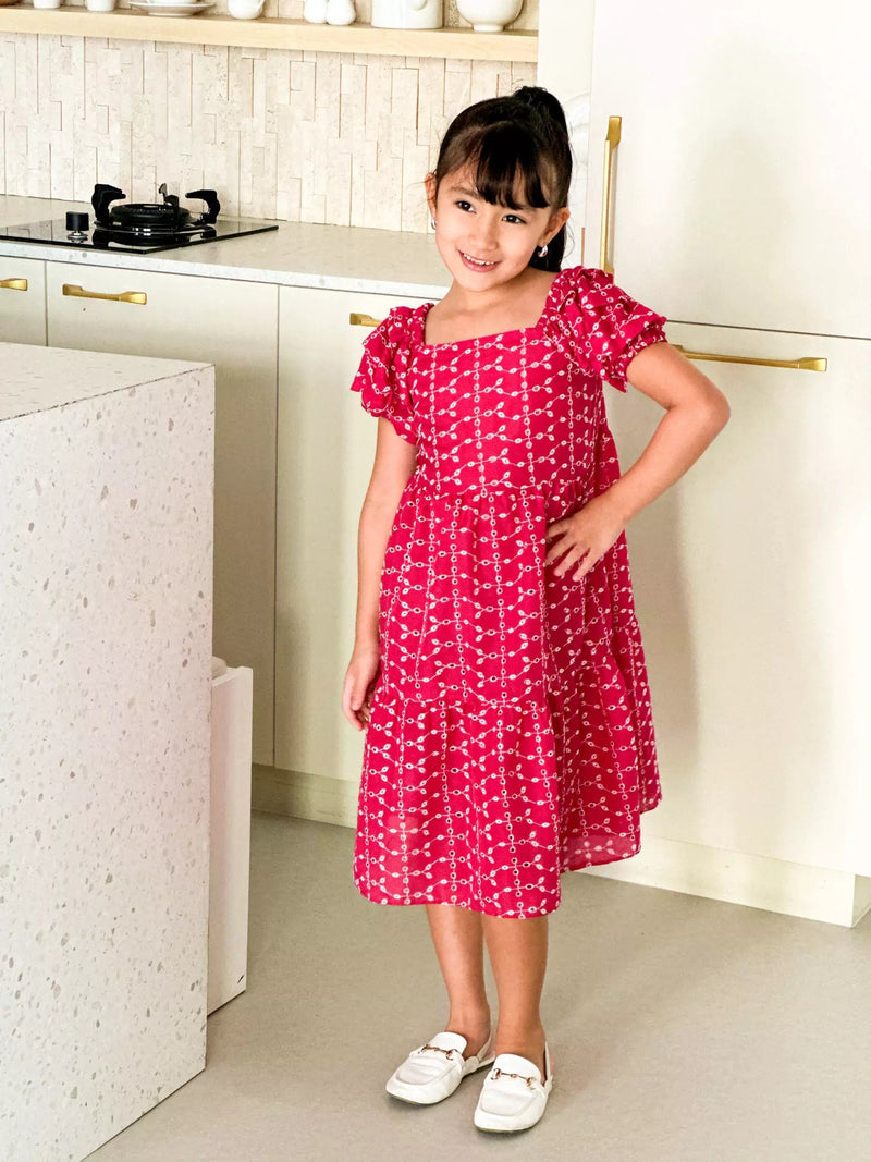 Mini Bushy Cutwork Embroidered Dress Baby & Toddler Dresses  - Sowears