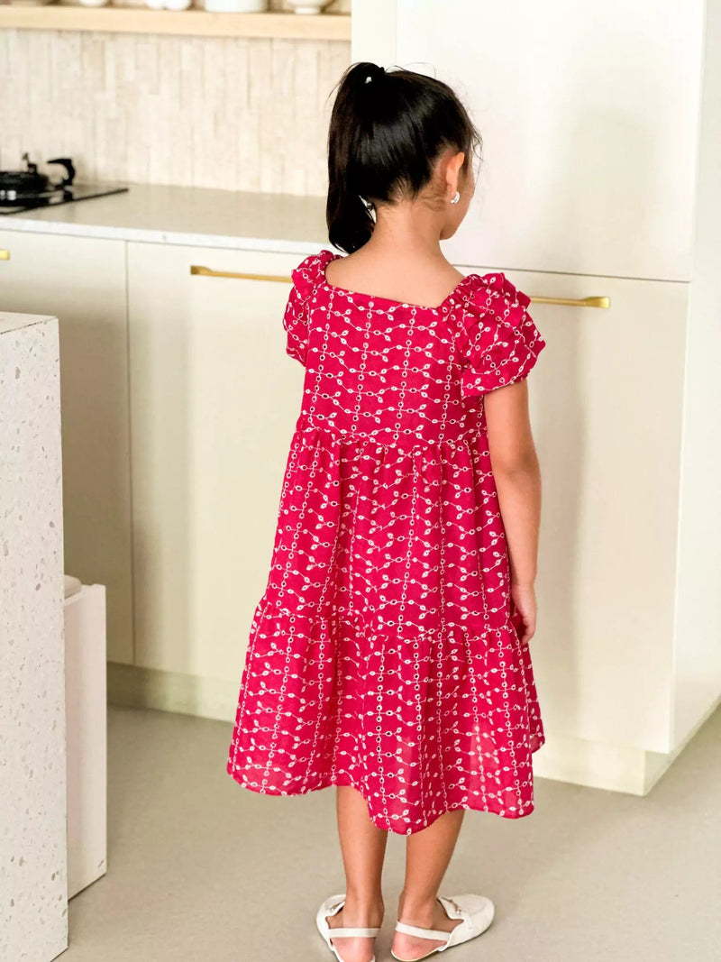 Mini Bushy Cutwork Embroidered Dress Baby & Toddler Dresses  - Sowears