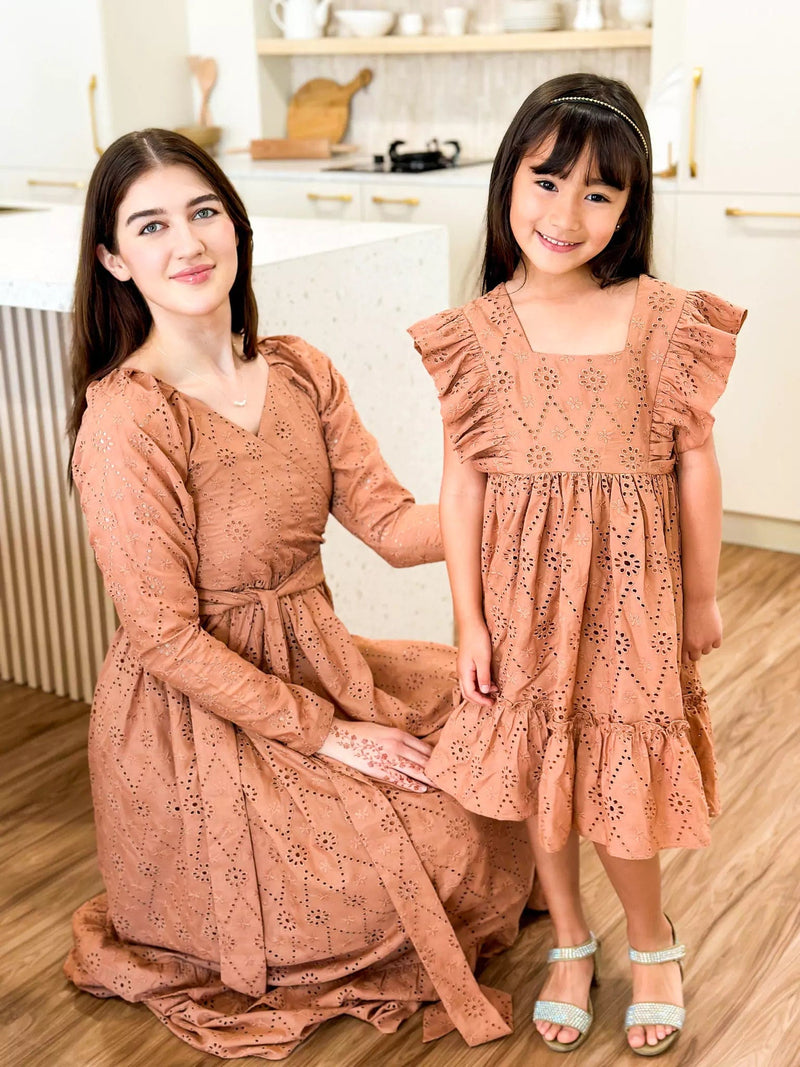 Mini Creamsicle Cut Work Embroidered Dress Baby & Toddler Dresses  - Sowears