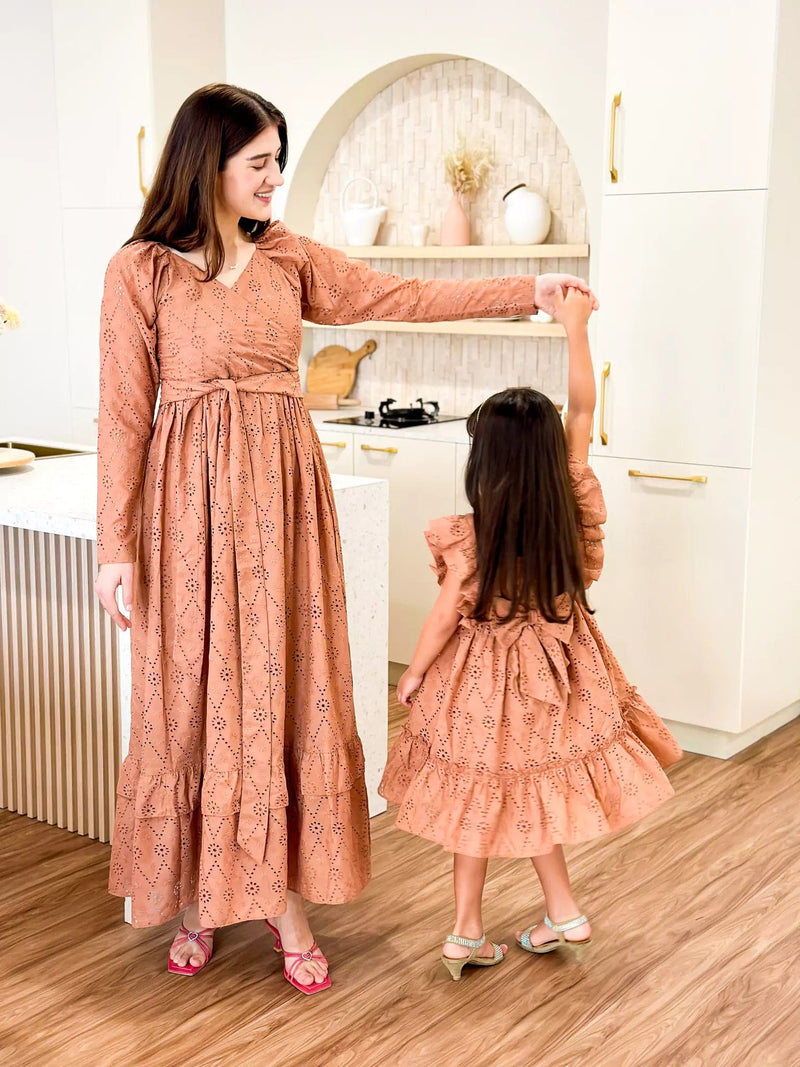 Mini Creamsicle Cut Work Embroidered Dress Baby & Toddler Dresses  - Sowears