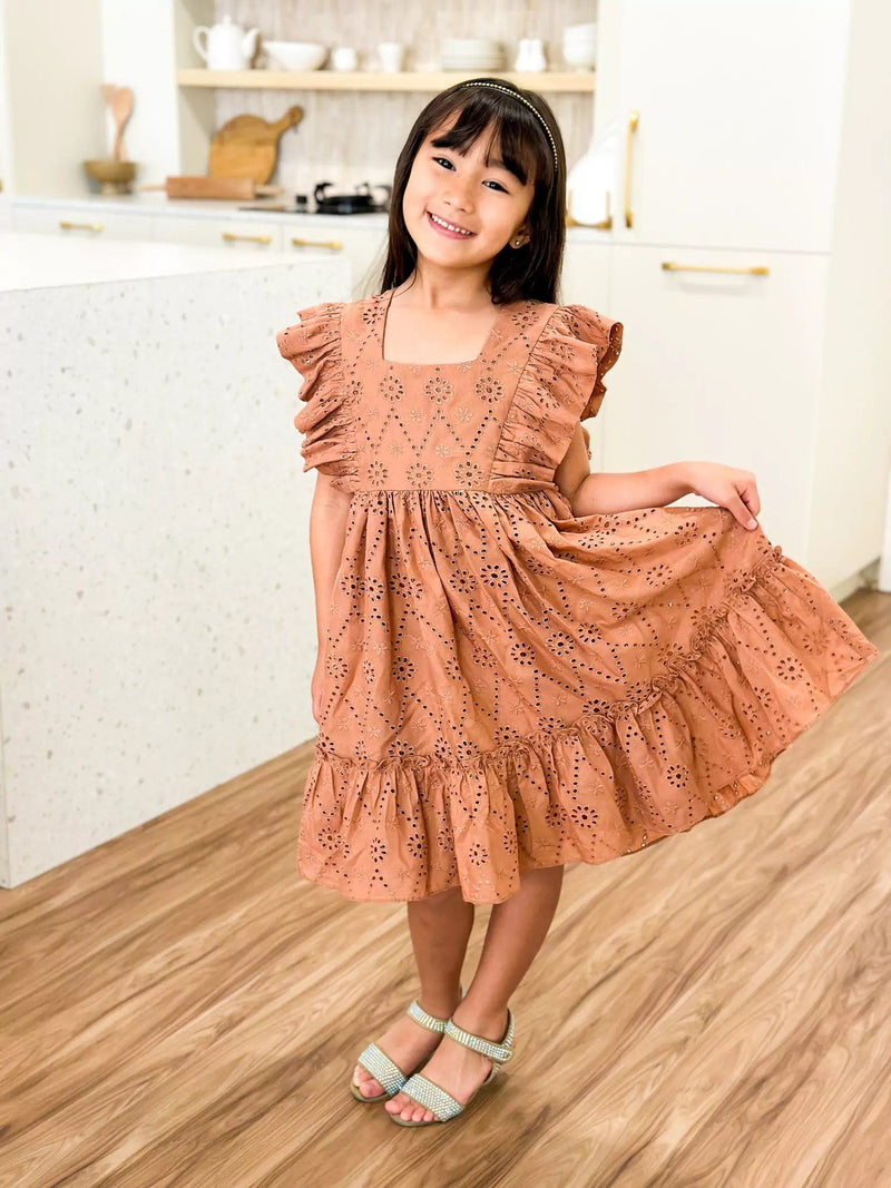 Mini Creamsicle Cut Work Embroidered Dress Baby & Toddler Dresses  - Sowears