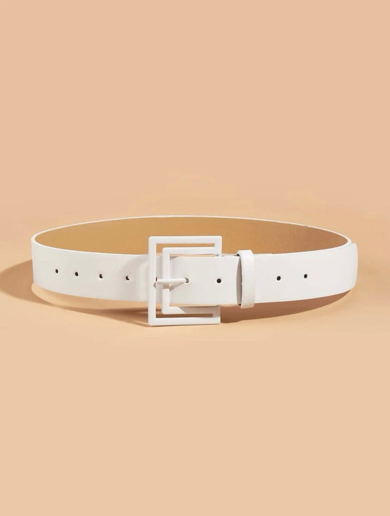 White buckle belt Belts  - Sowears