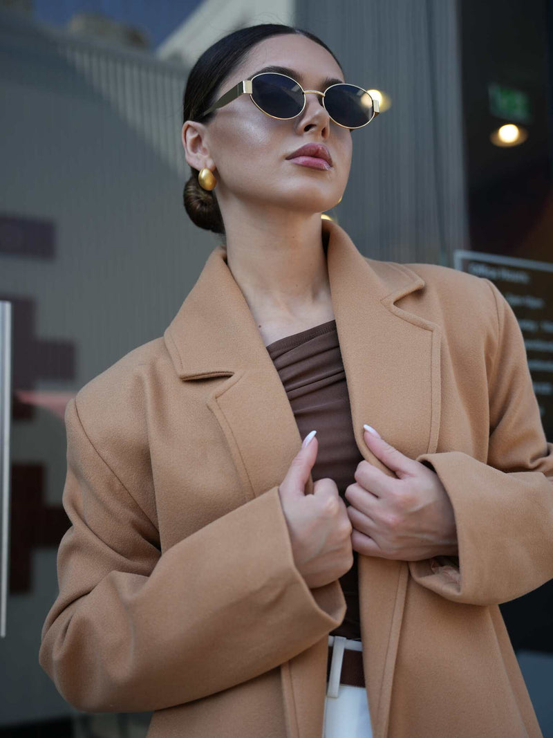 Muse Long Coat - Beige Coats & Jackets  - Sowears