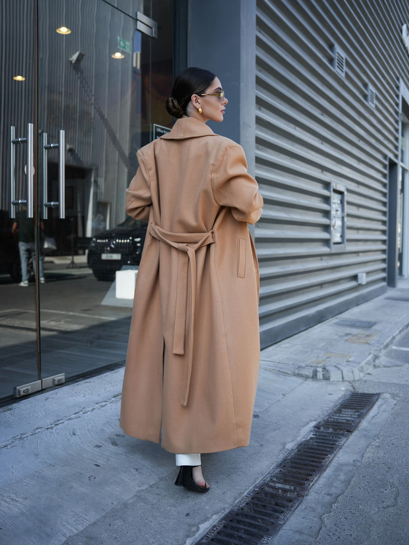 Muse Long Coat - Beige Coats & Jackets  - Sowears