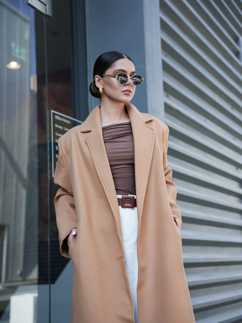 Muse Long Coat - Beige Coats & Jackets  - Sowears