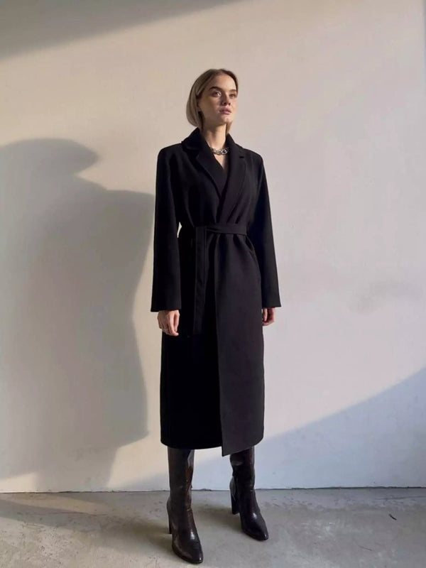 Muse Long Coat - Black Coats & Jackets  - Sowears