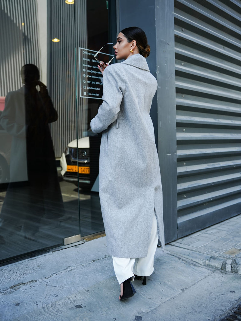 Muse Long Coat - Grey Coats & Jackets  - Sowears