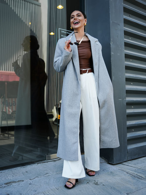 Muse Long Coat - Grey Coats & Jackets  - Sowears