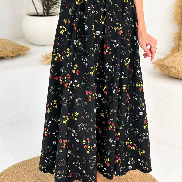 Aliora Black Floral Skirt
