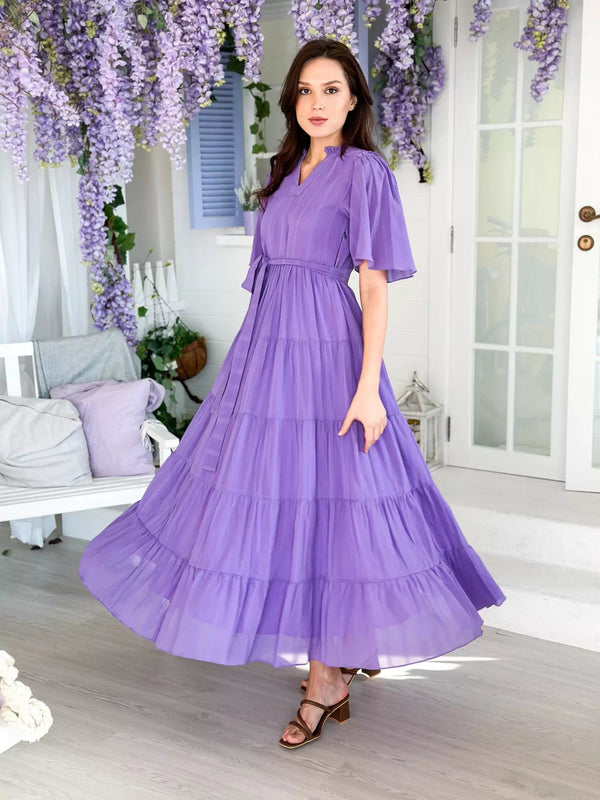Amethyst Lilac Long Dress Dresses  - Sowears