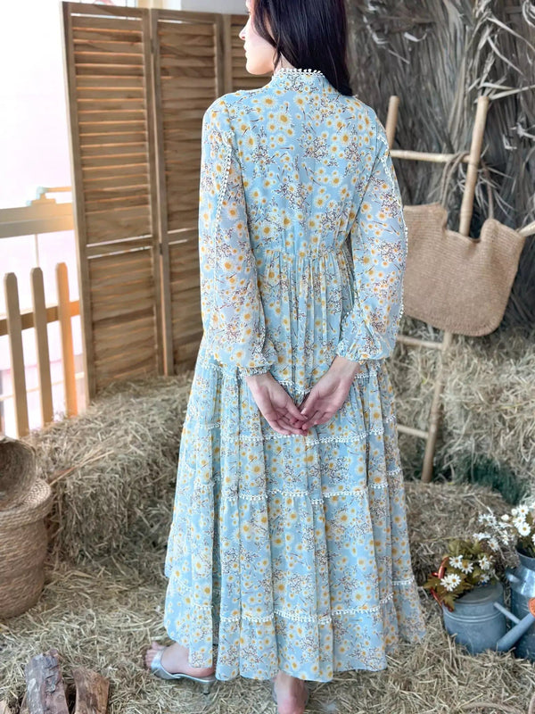 Audra Floral Lace Long Dress Audra Floral Lace Long Dress