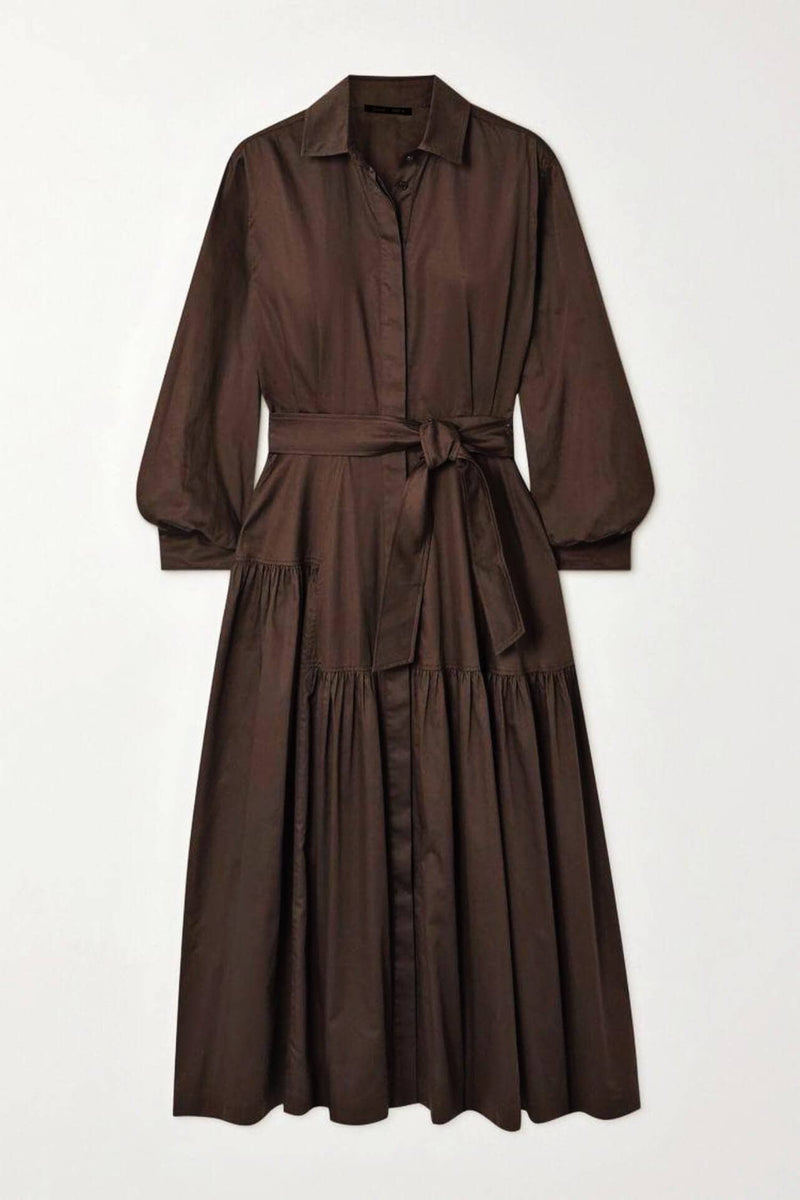 Micah Brown Belted Dress
