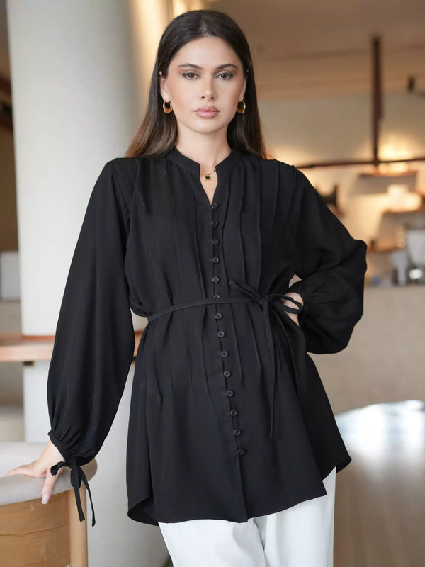 Bruskell Shirt In Black Dresses  - Sowears