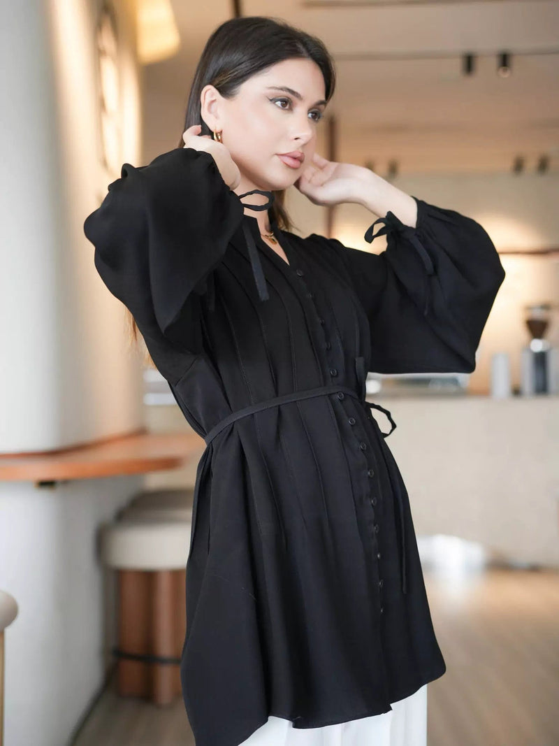 Bruskell Shirt In Black Dresses  - Sowears