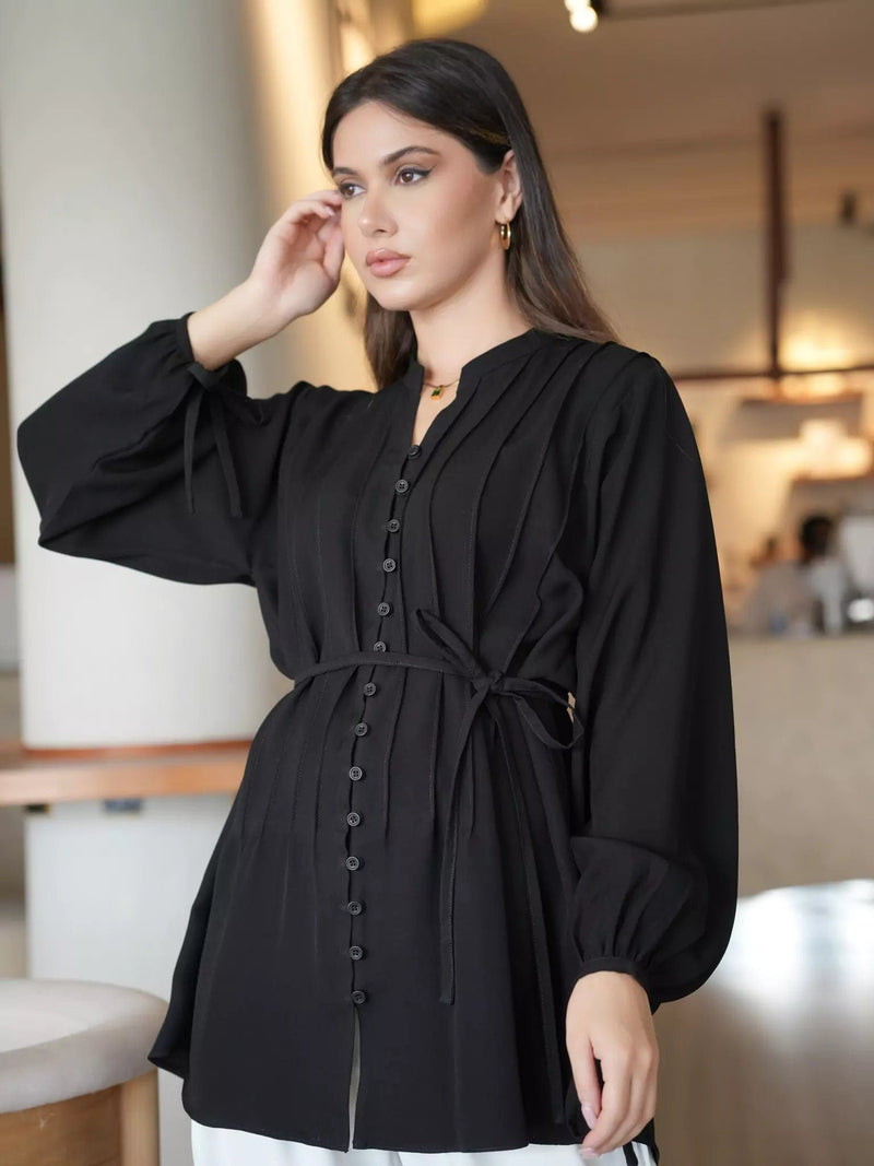 Bruskell Shirt In Black Dresses  - Sowears