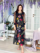 floral crepe dress by sowears