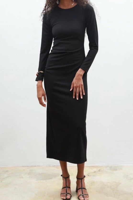 Cozy Black Bodycon Dress Dresses  - Sowears