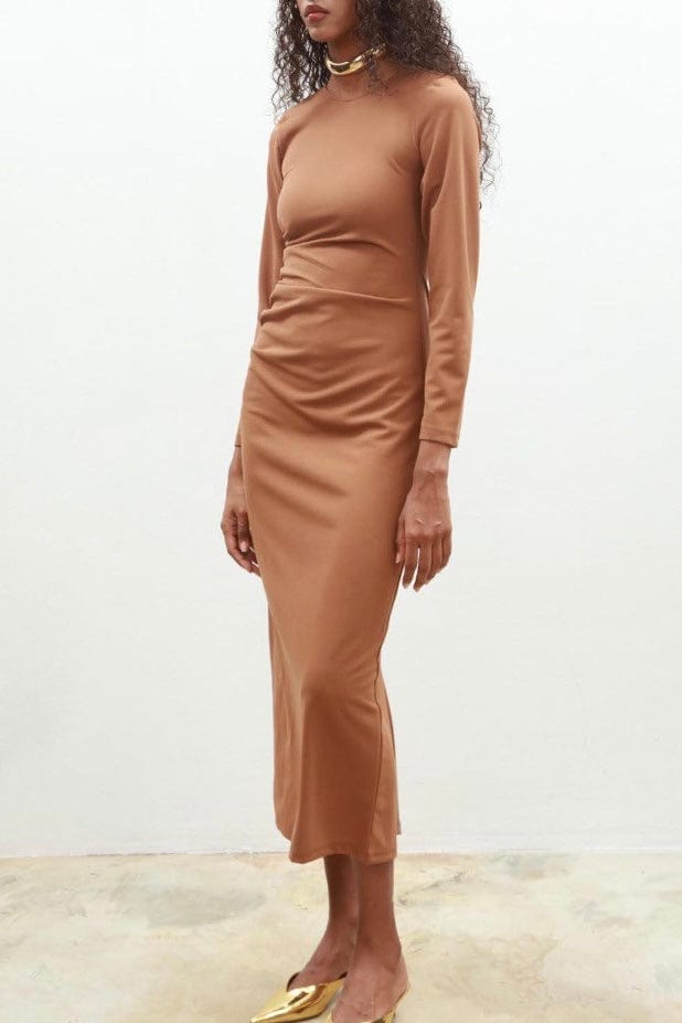 Cozy Brown Bodycon Dress Dresses  - Sowears