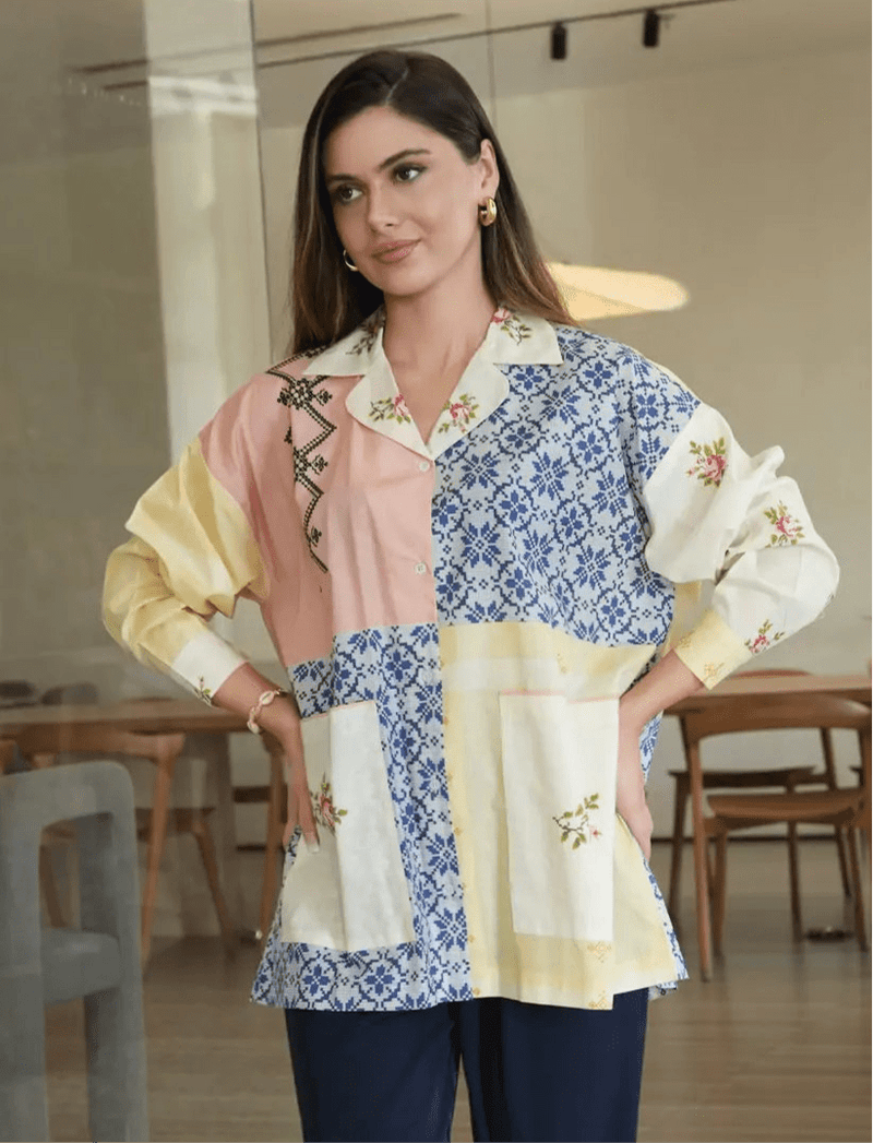 Cross Stitch Shirt Dresses  - Sowears