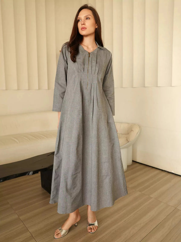 Daks Denim Pleated Dress