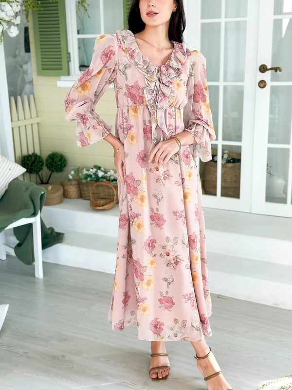 Emery Floral Long Dress Dresses  - Sowears