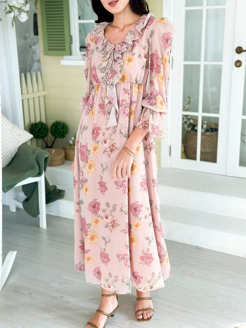 Emery Floral Long Dress Dresses  - Sowears