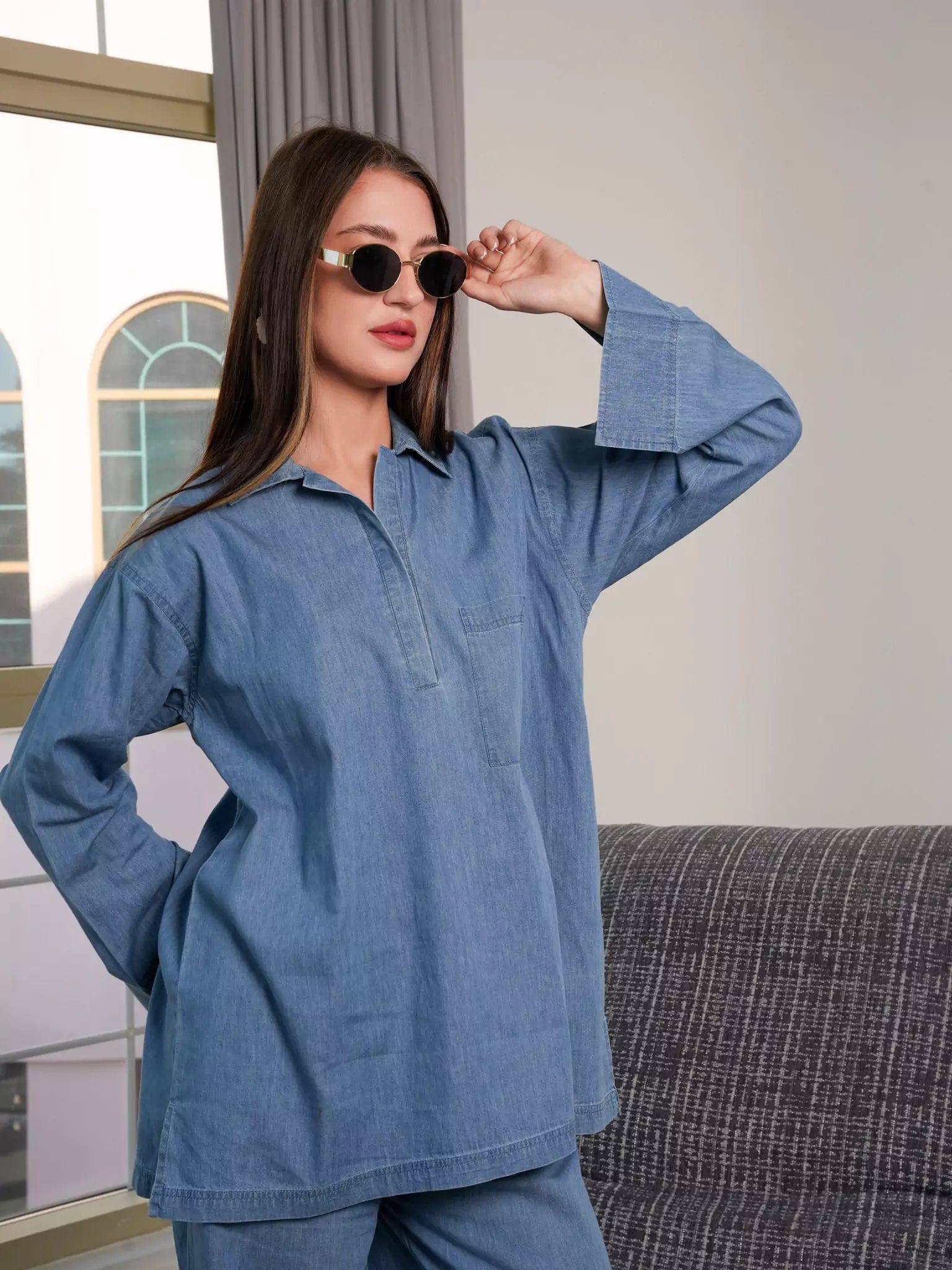 Evan Denim Shirt Dresses  - Sowears