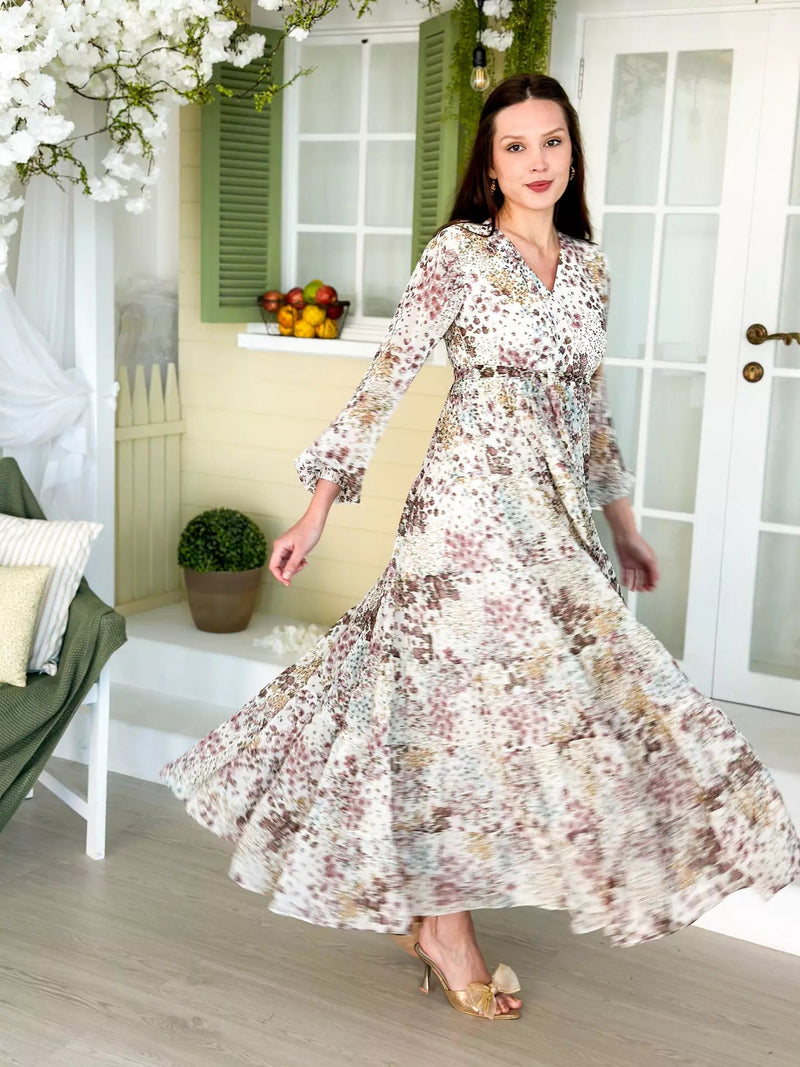 Fenny Floral Long Dress Dresses  - Sowears