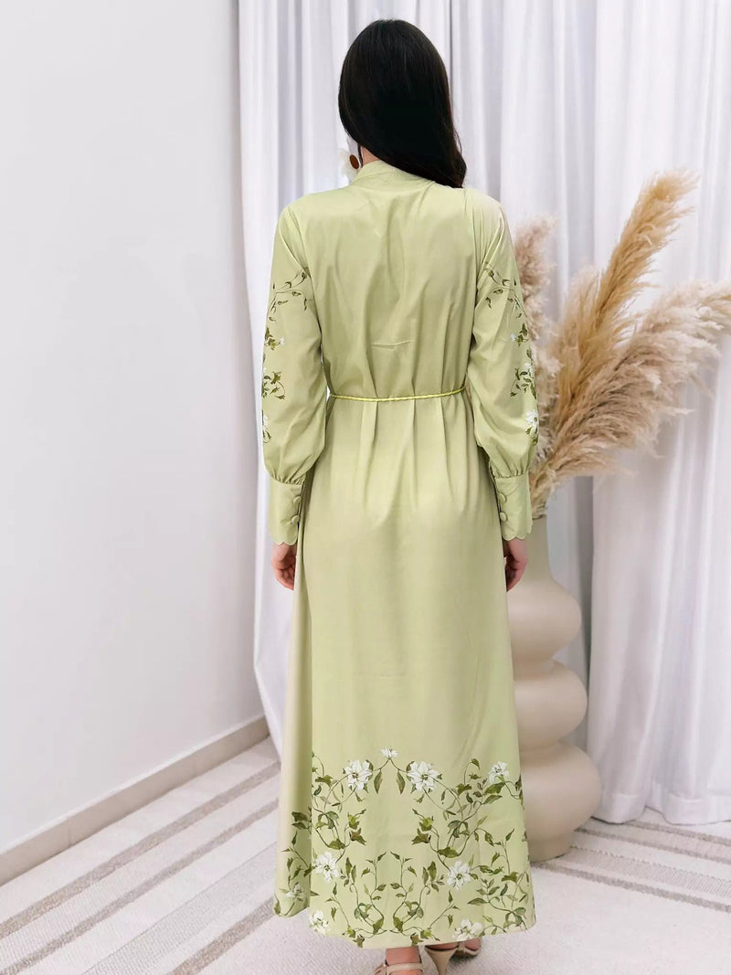 Ferula Pastel Green Long Dress Dresses  - Sowears