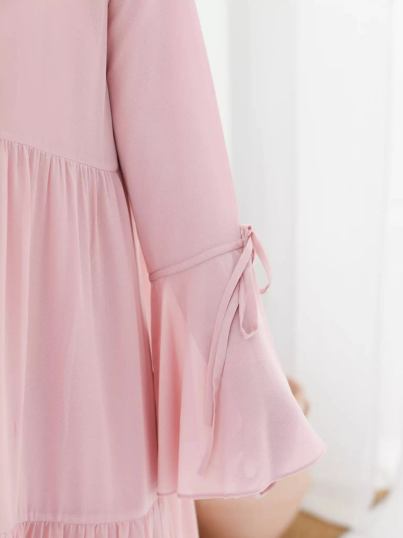 Fiora Pink Dress And Upper Dresses  - Sowears