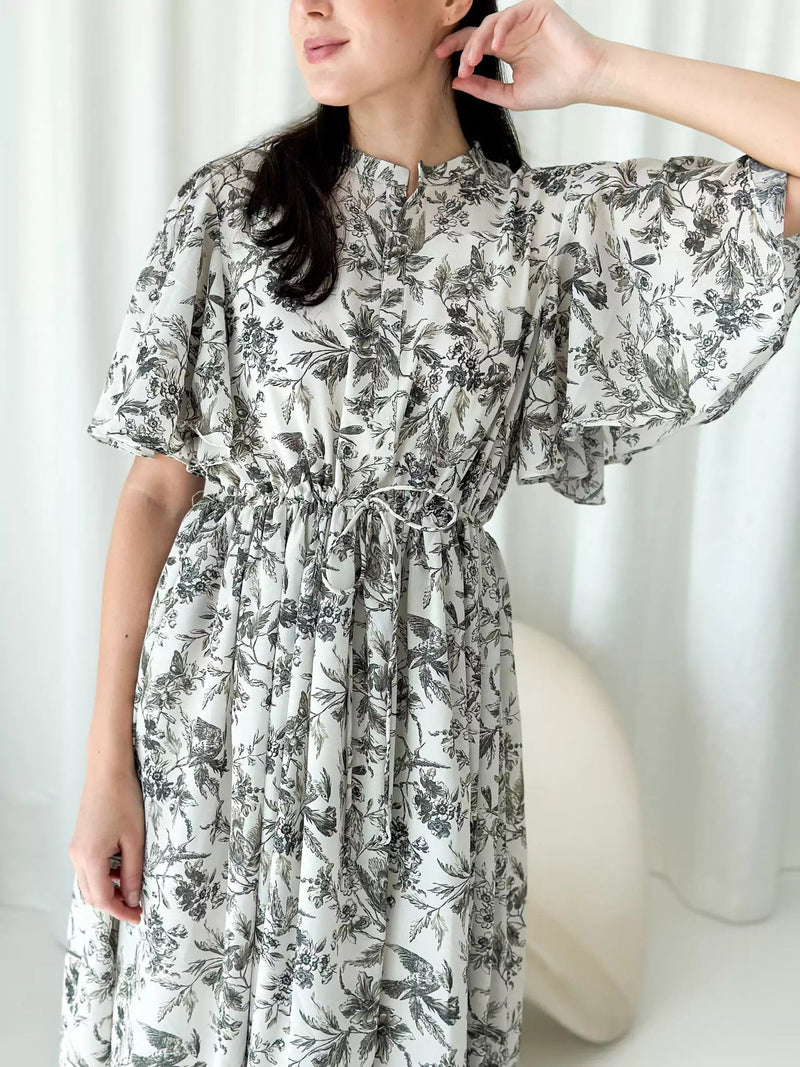 Flary Long Floral Dress Dresses  - Sowears