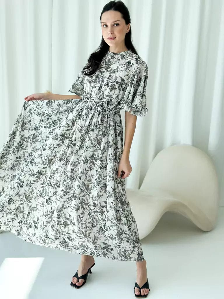 Flary Long Floral Dress Dresses  - Sowears