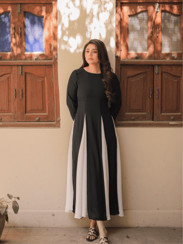 Fossor Black And White Dress Dresses  - Sowears