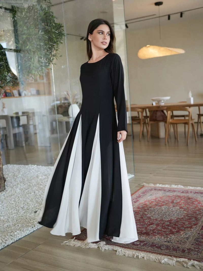 Fossor Black And White Dress Dresses  - Sowears