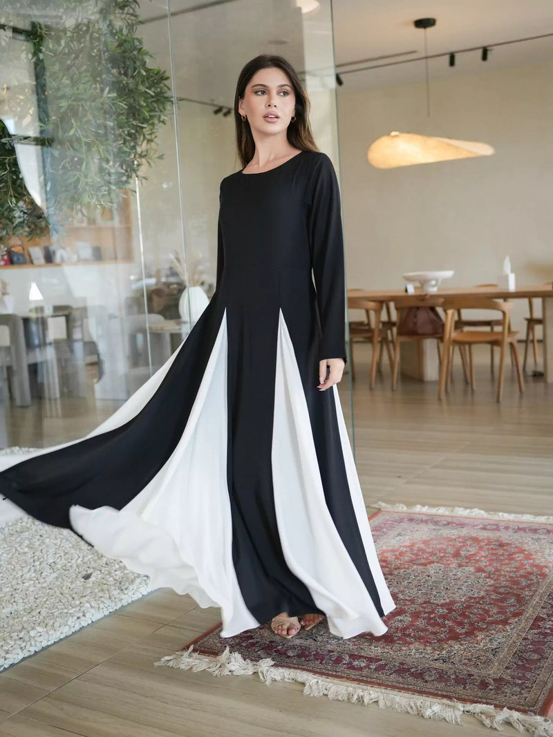 Fossor Black And White Dress Dresses  - Sowears