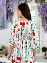 High Noon White floral dress Dresses  - Sowears