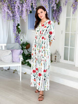High Noon White floral dress Dresses  - Sowears