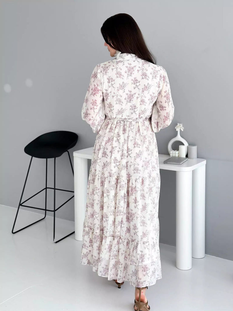 Holiday Floral Long Dress Dresses  - Sowears