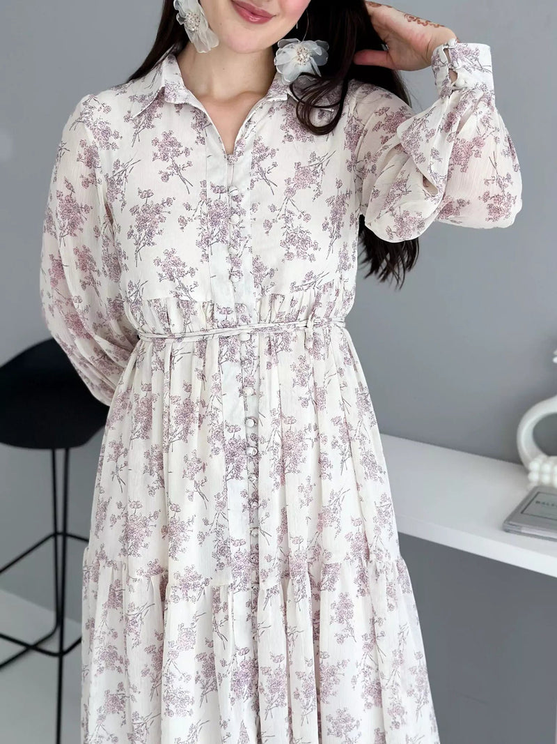 Holiday Floral Long Dress Dresses  - Sowears